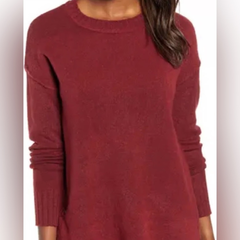 NEW - Caslon Women’s Crewneck L/S Side-Snap Soft Tunic Sweater